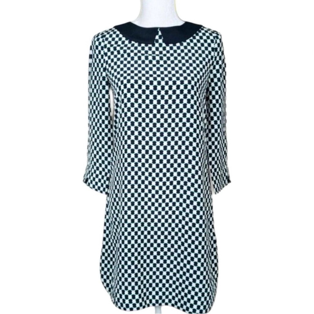 Kate Spade Finn Mint Black and White Patterned Dress 12